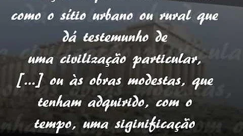 O que determinava a Carta de Veneza de 1964?