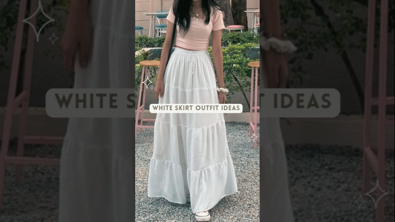 White skirt outfit ideas for girls and women 