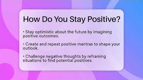 How Do You Stay Positive? - Inside Body Image