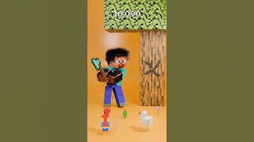 0 vs 1 Million Hair Minecraft vs Steve #minecraft #3danimation #satisfying