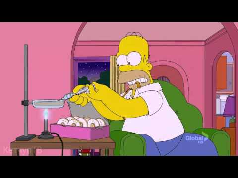Homer Simpson употребляет пончик внутривенно