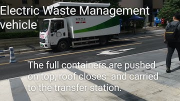 Shenzhen China, Electric Waste Management vehicle / truck / battery powered