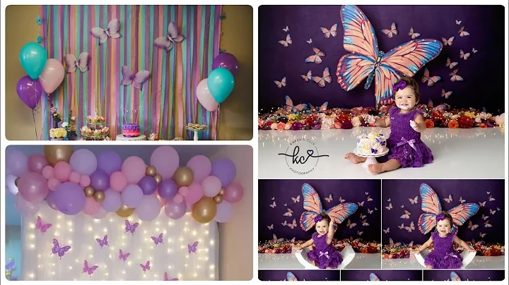 Butterfly themed birthday party ideas//Birthday decoration ideas#butterflythemebirthdayparty
