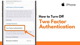 Details How to Disable Two Factor Authentication on iPhone | Apple ID Security Settings News