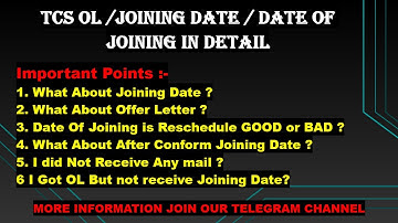 ➡️ TCS Offer letter 👍| Joining Date | Reschedule Joining Date | Project Details 🔥