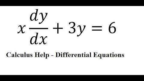 Calculus Help: Linear Differential Equations - Integrating Factor - x dy/dx+3y=6