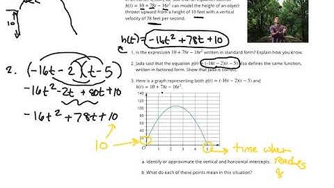Unit 6, lesson 10, graphs of functions in standard form