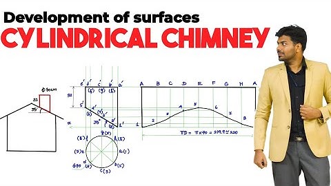 Cylindrical chimney problem | Development of surfaces | Engineering graphics | EG | Tamil