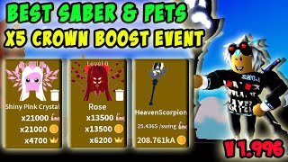 Zmlz Gaming - using 1 million crowns on the new 30k eggs roblox saber