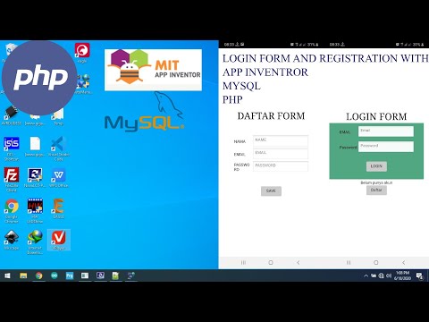 LOGIN DAN REGISTRASI APP INVENTOR DENGAN MYSQL