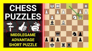Chess Puzzles to Practice. Themes: Middlegame, Advantage, Short puzzle. Learn Chess