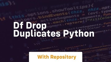 df drop duplicates python
