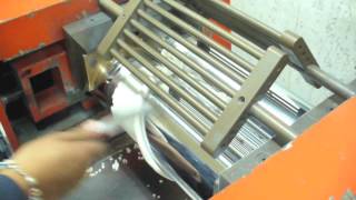 Laboratory testing two roll mill mixing compound