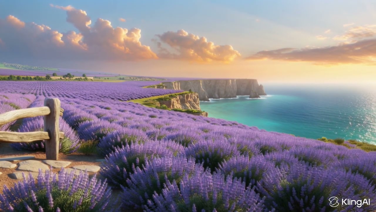 Lavender Coast of Provence 💜🌊 Golden Breeze & Deep Relaxation Ambience 8K Ultra Realistic