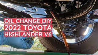 20202022 Toyota Highlander Oil Change DIY V6 Gas (Nonhybrid)