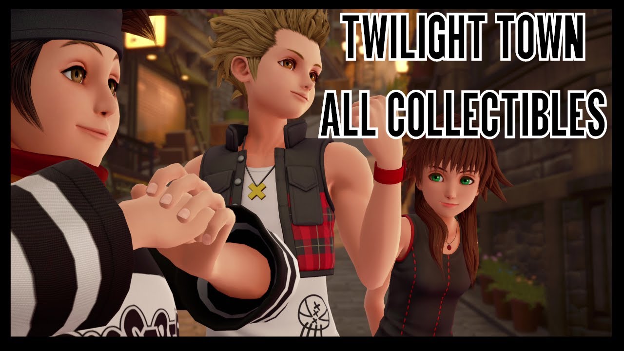 Kingdom Hearts 3 Twilight Town All Collectibles KH3 (Treasures, Lucky