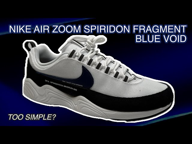 【Nike x Fragment】 Air Zoom Spiridon White Blue Void 2024 Nike Air Zoom Spiridon Fragment Blue Void Review & On