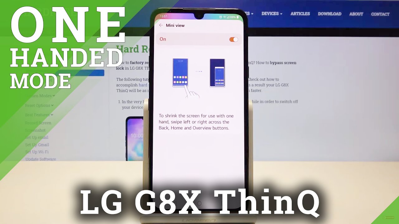 How to Enable OneHanded Mode on LG G8X ThinQ Make Screen Smaller YouTube