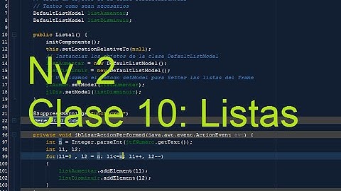 Tutoriales Java - Nv.2 - Metodologia de Programacion - Clase 10: Listas