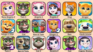 Talking Tom 2, Talking Ben, Talking Cat, Talking Hank, Talking Angela 2