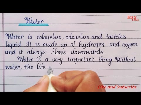 Writing Essay on"Water"in English| writing |English writing |  handwriting|English Essay|Eng Teach