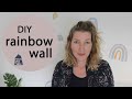 DIY rainbows wall, no need for expensive wallpaper