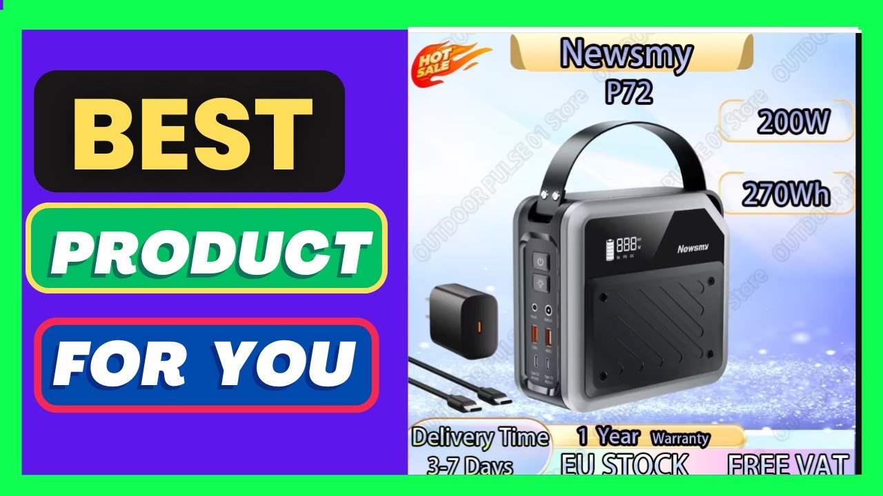Newsmy P72 Portable Power Station 200W Solar Generator