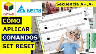 How to Apply A+A- Sequence, SET RESET Command, and Monostable Valve in ISPSOFT, Delta PLC. 😊👍