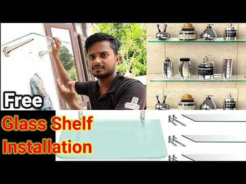 how to glass self installation wall||glast self installation|| glass shelf ||glass corner