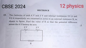 two batteries of emf 6 volt and 3 volt and internal resistance 0.8 ohm and 0.2 ohm||#physics13