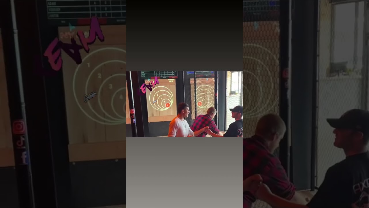 NY Axe Throwing range Corporate team building events. Selden and