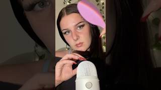 ASMR mic scratching w/ brushing😍I’m obsessed with this #asmr #micscratching #asmrbrushing #brushing