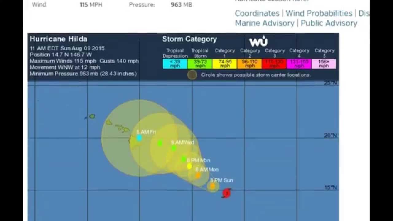 Hurricane Hilda Gains Strength 140 MPH... YouTube