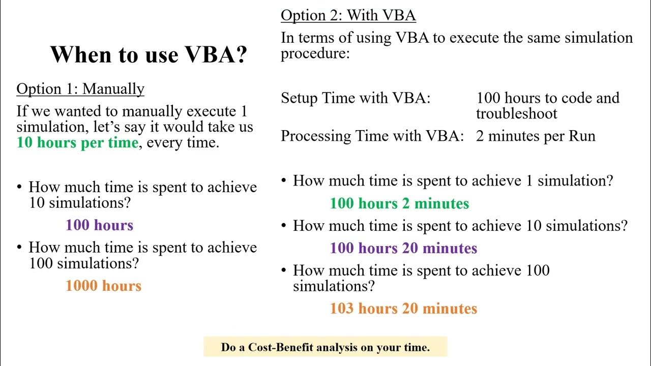 VBA Session 1 Why and When to use VBA YouTube