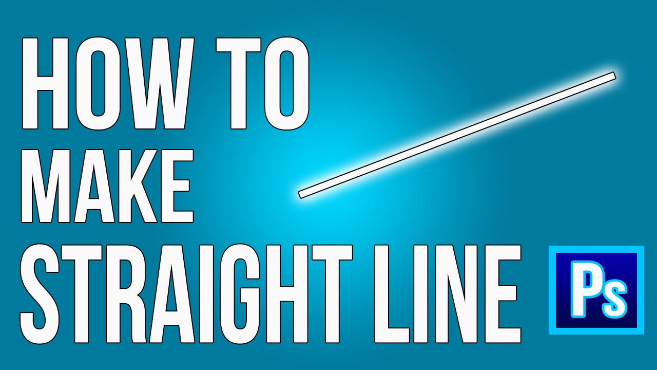 Straight line in Photoshop. Straight line. Click way