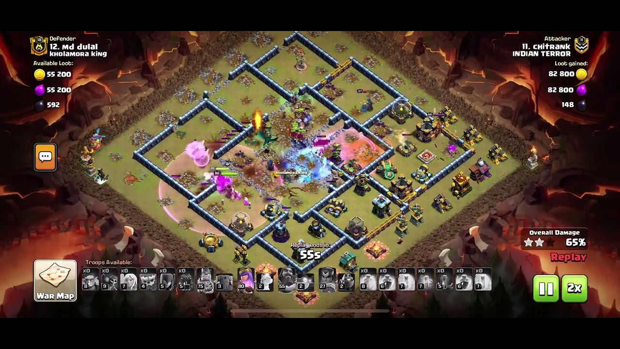@ClashOfClans Easy th13 3 stars strategy for war Yeti+ witch attack ...