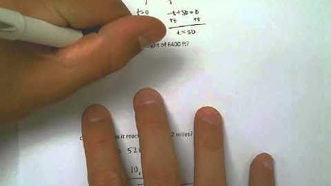 Lesson 1.3 Video 12 - Quadratic Word Problem #2 (Projectiles)