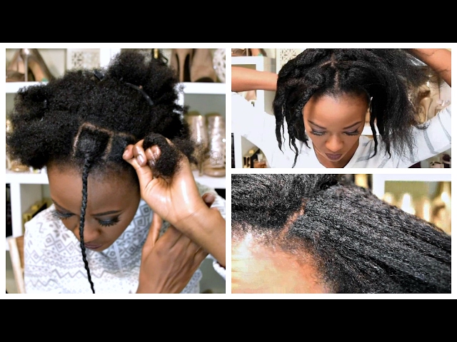 Heatless Blowout With Thread :: African Hair Threading To Stretch Natural  Hair 