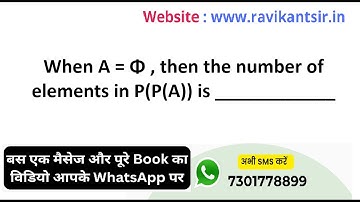 When A = Φ , then the number of elements in P(P(A)) is ____________