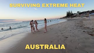 【4K】Sunset Beach Walk | Adelaide Port Noarlunga Beach | Summer Heatwave
