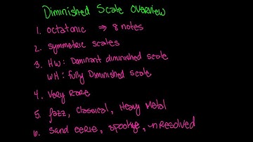 The Diminished Scale Overview Video - Music Theory Lesson 48
