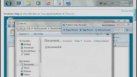 Windows 7 - Problem Steps Recorder
