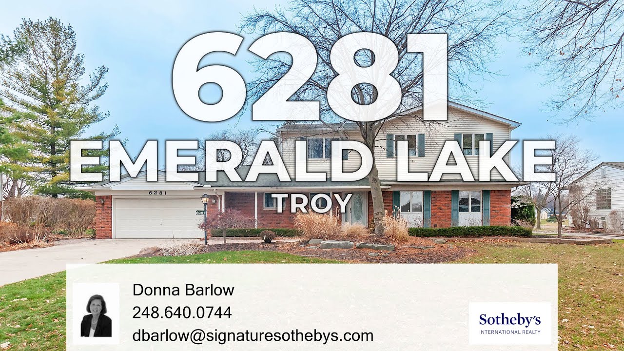 6281 Emerald Lake Drive, Troy, MI 48085 YouTube