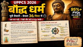 UPPCS 2026/UPSC Ancient History | Buddhism Complete in 36 Minutes | PYQs + Notes + Exam Strategy