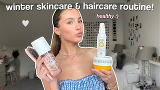 WINTER SKINCARE + HAIRCARE ROUTINE 2023 *healthy &amp; glowy*