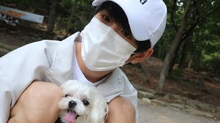 [V-LOG] 같이 산책하실분~ 이런 산책 코스가 있었네 하쿠랑 산책♥  ( 안양유원지 / 관악산 등산로 / 계곡 )