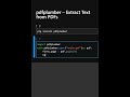 pdfplumber β Extract Text from PDFs
