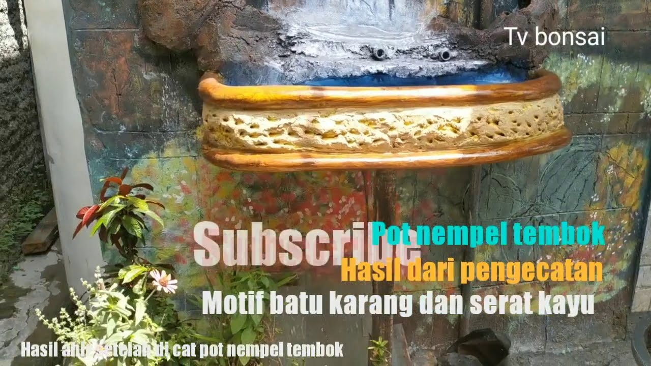  Pot  Bonsai  Motif Serat Kayu  Totorial Cara Pengecatan 