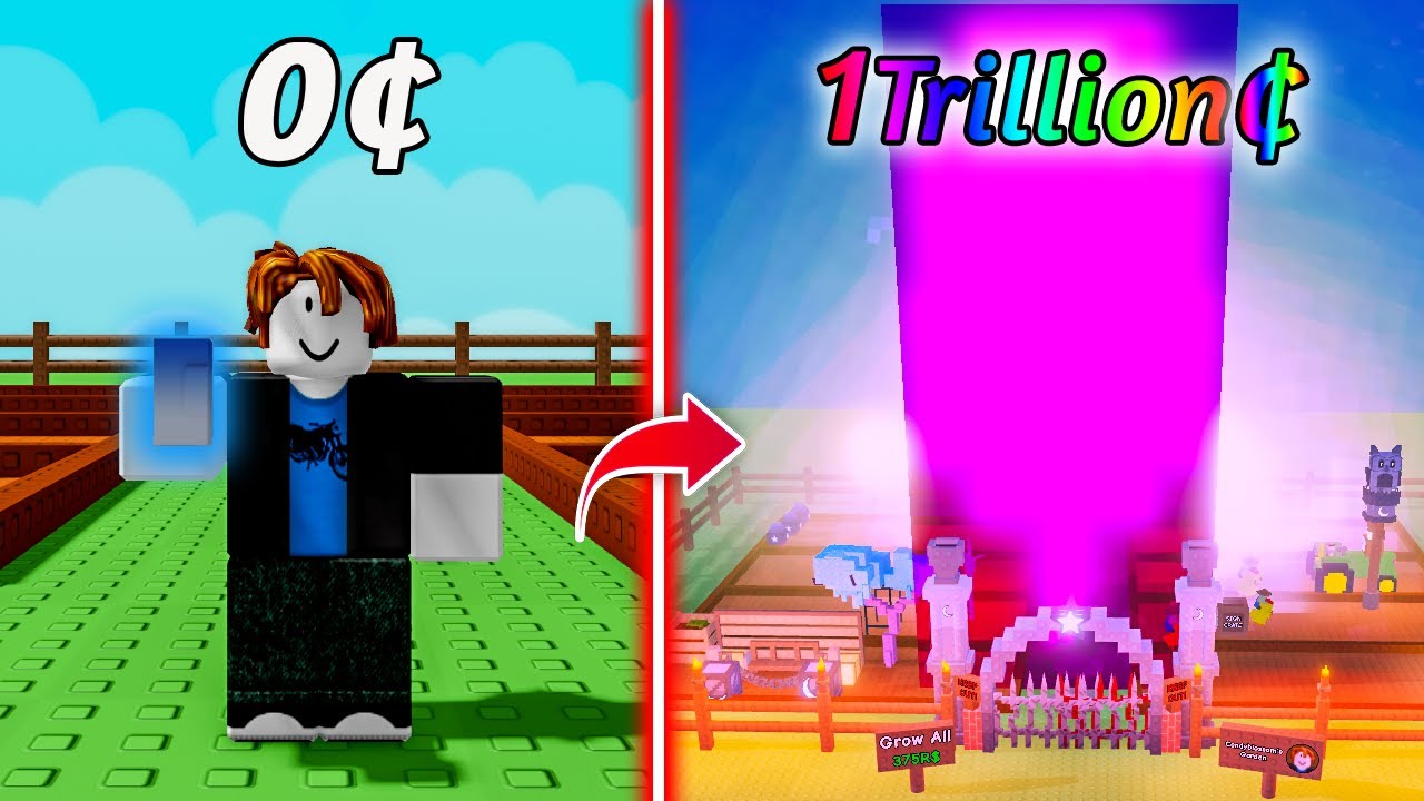 I Started With Only 1 Candy Blossom Seed To Become Trillionaire In Grow Garden