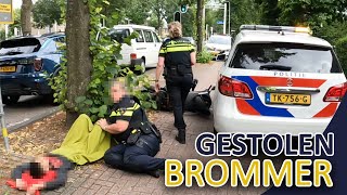 Politie | Gestolen scooter | Achtervolging | Op de vlucht | Gestolen motorblok | Gel blaster |